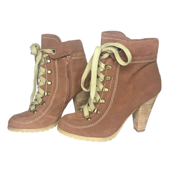 Chinese Laundry Fearsome Suede Booties Heels Womens 8M - Picture 1 of 15